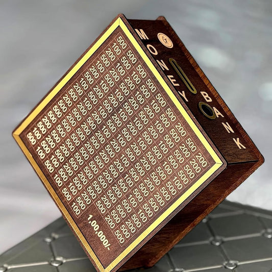 Premium Wooden ₹1,00,000 Savings Money Bank Box