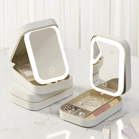 Nexonicz Portable LED Makeup Mirror Box & Storage Combo